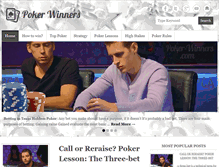 Tablet Screenshot of poker-winners.com